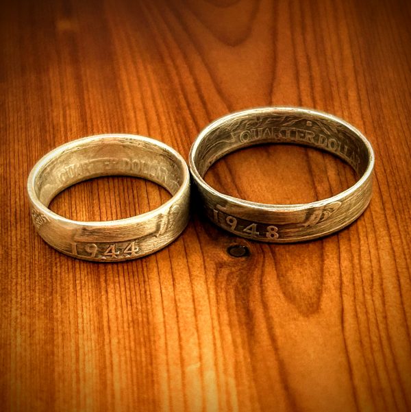 Silver Quarter Ring Liberty facing out - Image 3