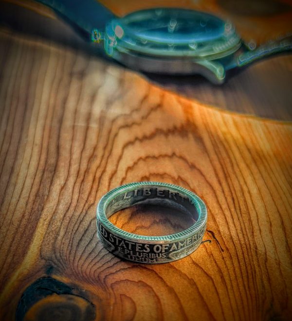 Silver Quarter Ring USA facing out - Image 3